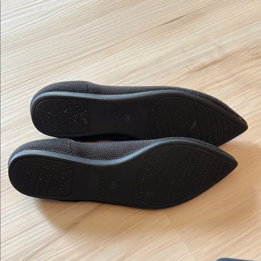 Rothy's Black Flats Elegant Minimalist Design - Picture 5 of 5